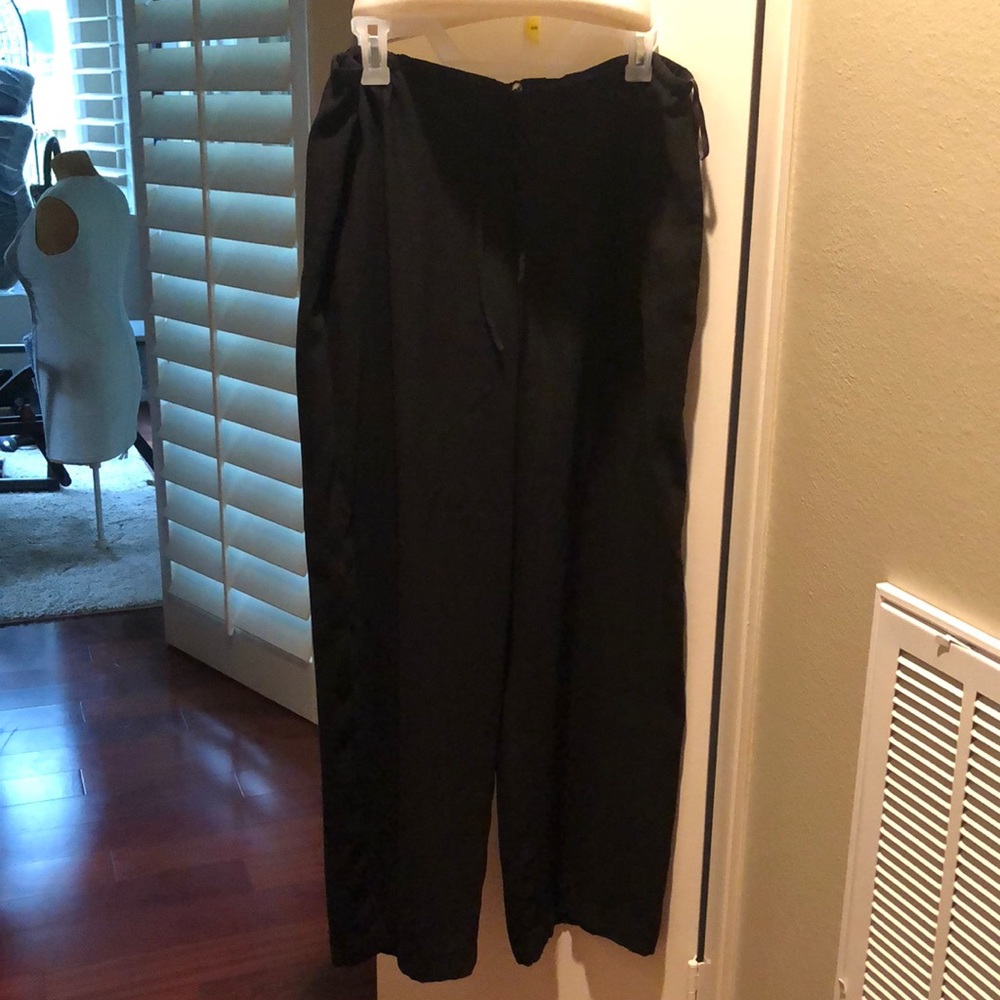 3/$30 Amanda Smith Casual/Dress Pants w/Drawstring  Black Polyester Size Large